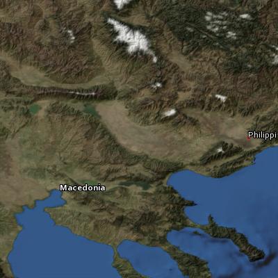 Satellite image of the places in Philippians