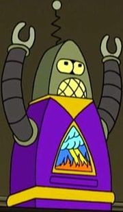 Futurama has a robot preacher. I've never seen these episodes, so hopefully this image isn't terribly heretical.