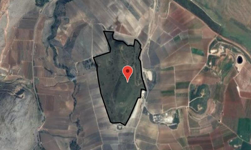 Google Maps satellite view of Tel Abel Beth Maacah.