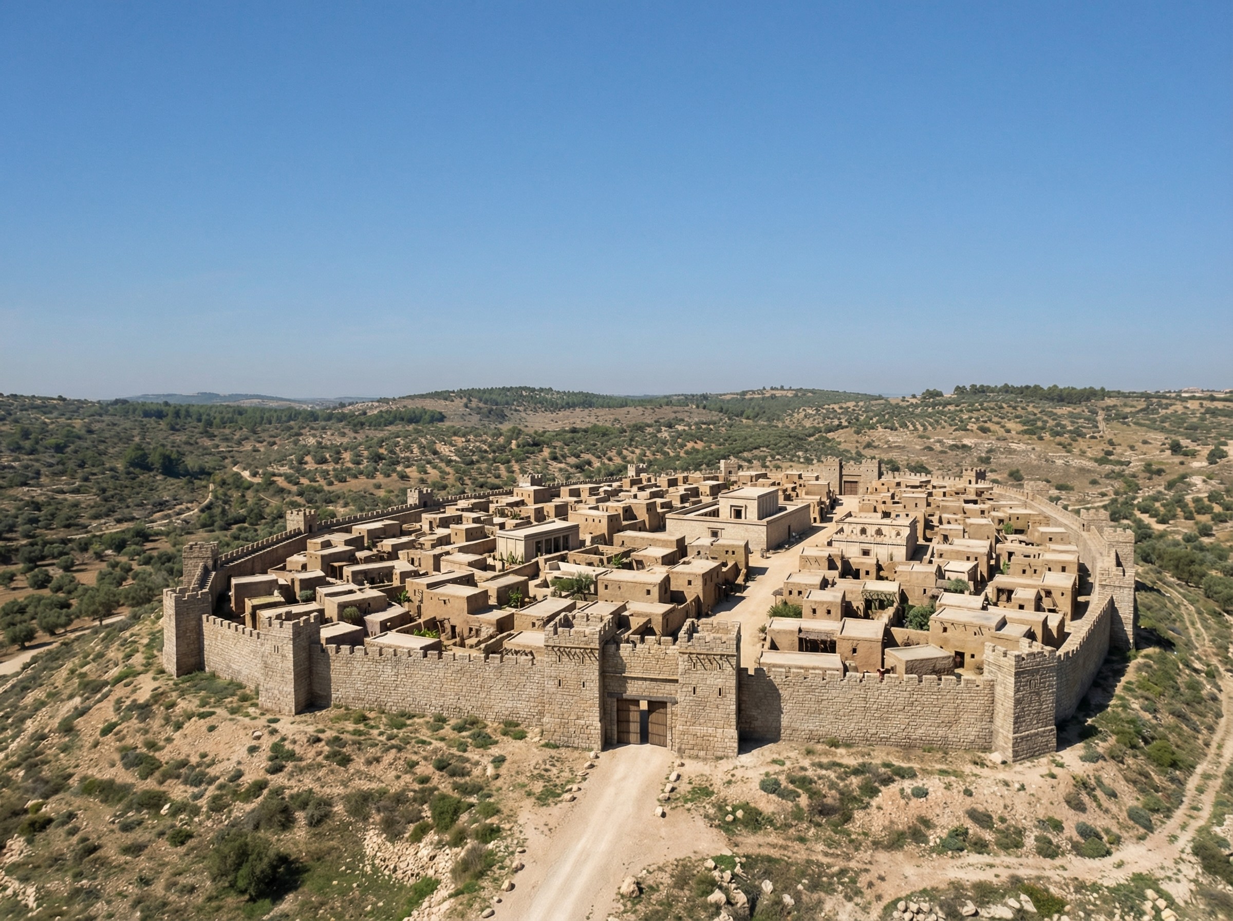 A reconstructed bird's-eye view of Gath.