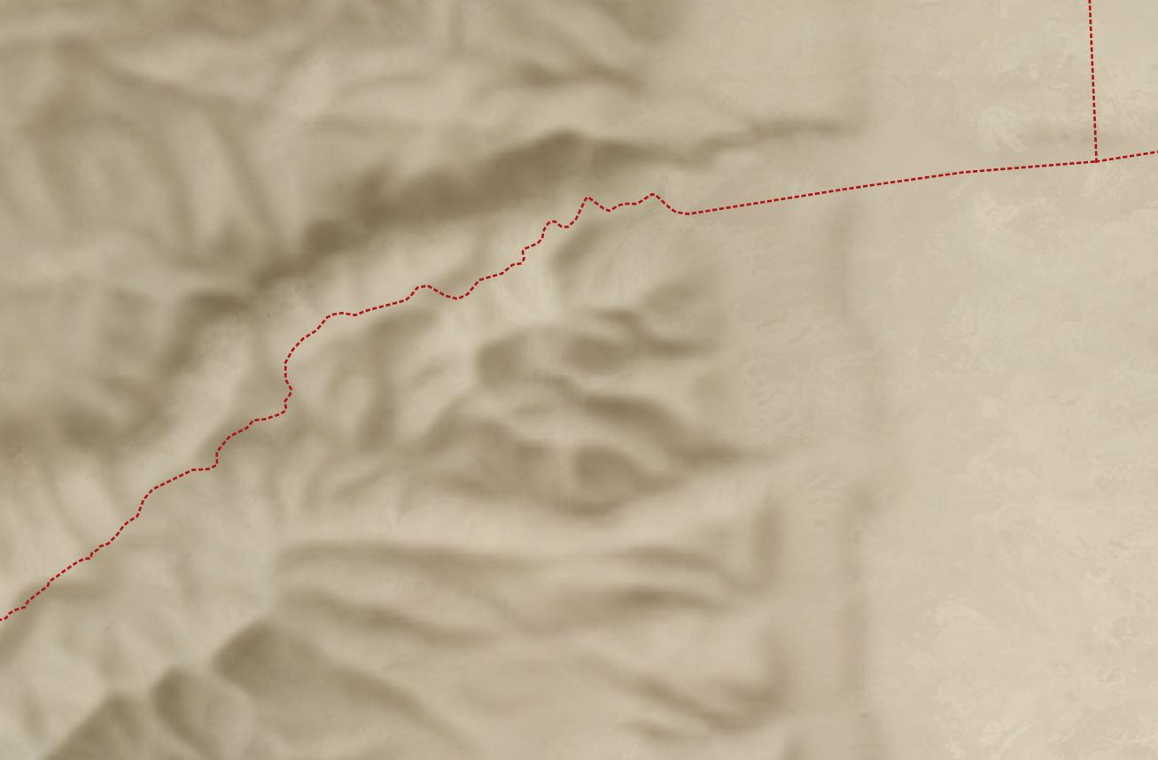 A lower-resolution hillshade of the road between Jericho and Jerusalem.