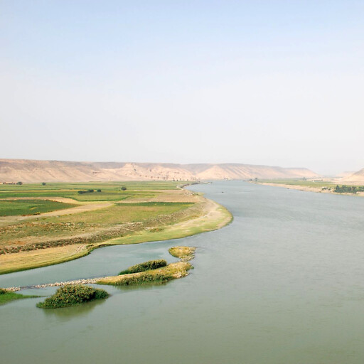 panorama of the Euphrates River in Mesopotamia