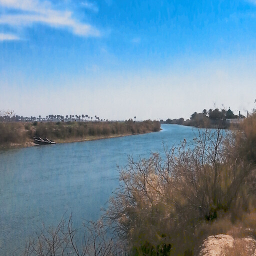 panorama of a river in Pekod