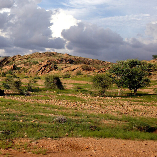 panorama of hills in the historical province of India