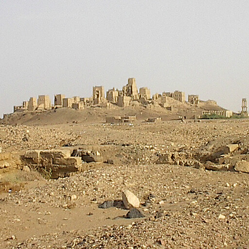 panorama of ruins at Old Ma’rib in Sheba