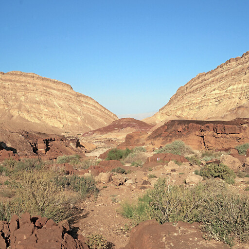 cliffs of HaMakhtesh HaKatan in the Zin Desert