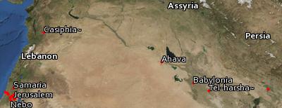 Satellite image of the places in Ezra