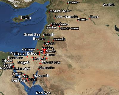 Satellite image of the places in Numbers
