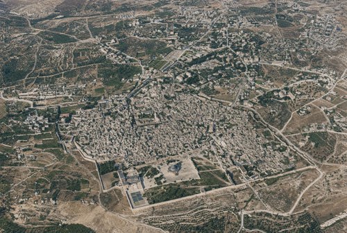 Jerusalem and its suburbs. View toward the east-southeast.
