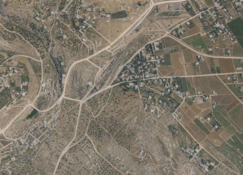 Archive record 806a: Jerusalem's southern suburb with the German Colony. View toward the northwest.