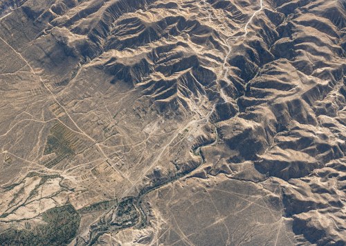 The Jericho road IV (descent to the Jordan Valley). View toward the northeast.