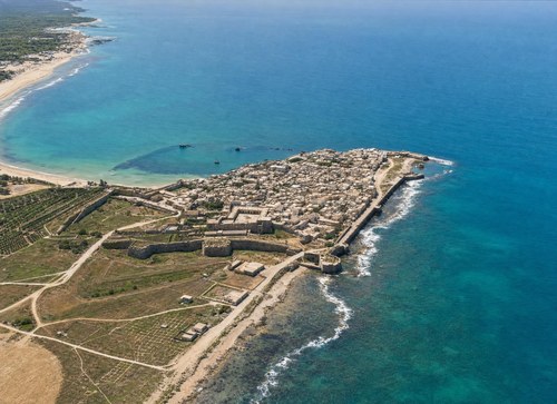Akko and its harbor. View toward the northwest.