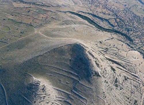 Summit of the Hauran range (Jebel el-Kleb) in snow. View toward the west-northwest.