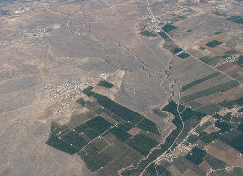 Archive record 108: Wider surroundings east of Jaffa with Wadi Nusra, railway, and the villages Selma, Nebrak (Ibn Ibrak), es-Sakje, Jazur, and the Jewish colony Mikwe Israel