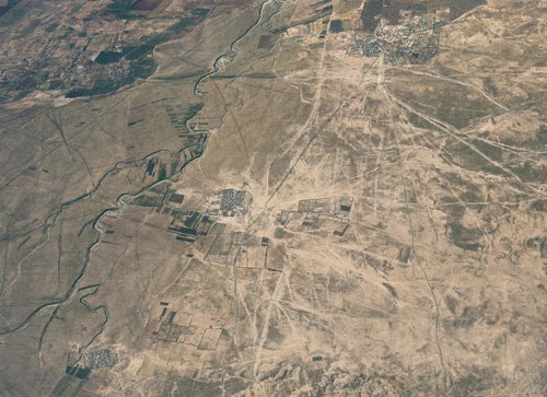 Archive record 109: Wider surroundings east of Jaffa, similar to no. 108, with the villages Selma (upper right), Nebrak (center), Jazur (upper left), and es-Sakje (lower left)