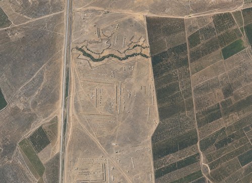 Archive record 123: South of Bet-Dedschen, southern continuation of no. 122 (military camp)