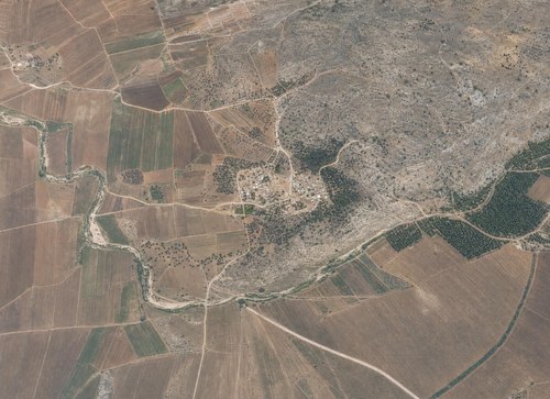 Archive record 154: Deir Tarif (5 km northeast of Lidd) with Wadi el-Kreka