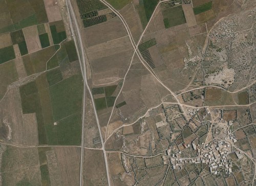 Archive record 16: Irtah (not Irtab) and northwestern surroundings, road, railway