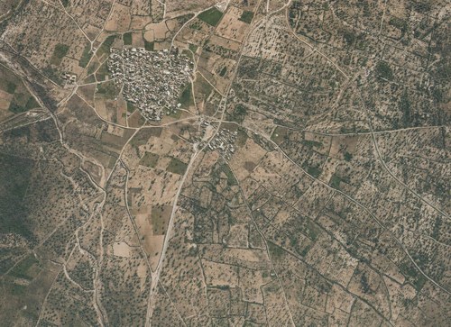 Archive record 163: Lidd, with 1 km of surrounding terrain to the north and 1.5 km to the northwest