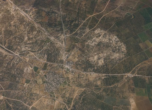 Archive record 163b: Lidd, with 1 km of surrounding terrain to the north and 1.5 km to the northwest