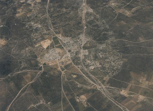 Archive record 166: Lidd, with 2 km of surrounding terrain to the northeast and 1 km to the east, south, and west