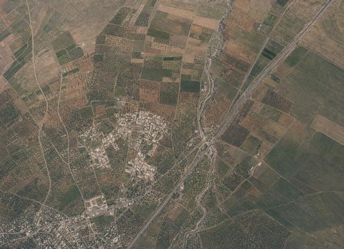 Archive record 169: Northeast of Lidd, Dschindas, Wadi Rizja, railway, etc.