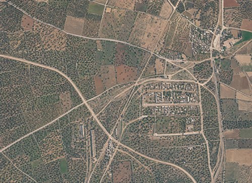 Archive record 172: West of Lidd, station, military camp (vertical photograph)