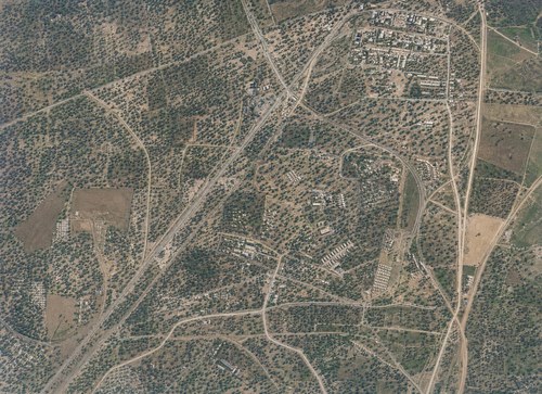Archive record 173: West of Lidd, military camp (vertical photograph), southern continuation of no. 172