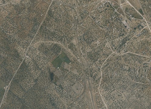 Archive record 173a: West of Lidd, military camp (vertical photograph), southern continuation of no. 172