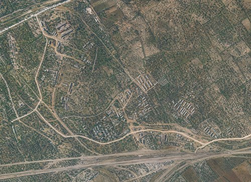 Archive record 174: West of Lidd, military camp (vertical photograph), almost like no. 173