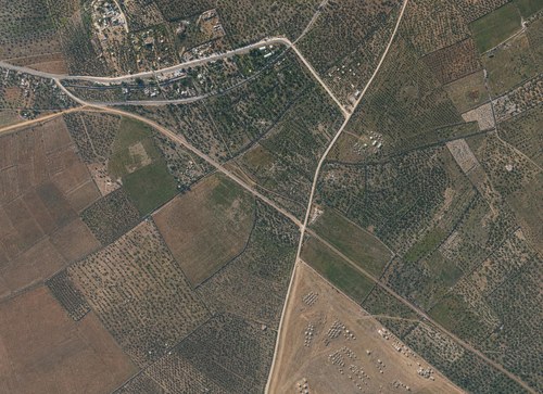 Archive record 174e: West of Lidd, military camp (vertical photograph), almost like no. 173
