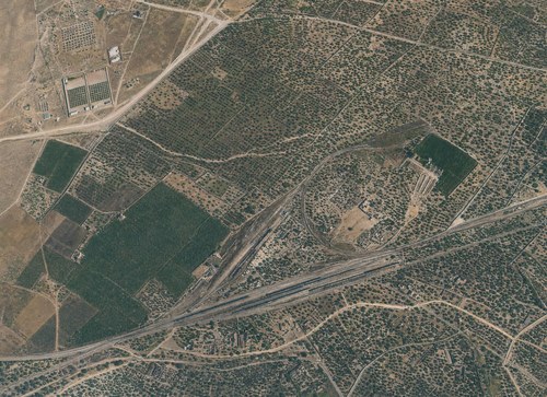Archive record 175: West of Lidd with Wadi esch-Schekarik (vertical photograph)