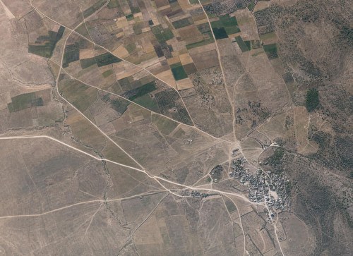 Archive record 184d: A city in the coastal plain (er-Ramle). View toward the southeast.