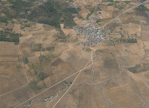 Archive record 184g: A city in the coastal plain (er-Ramle). View toward the southeast.