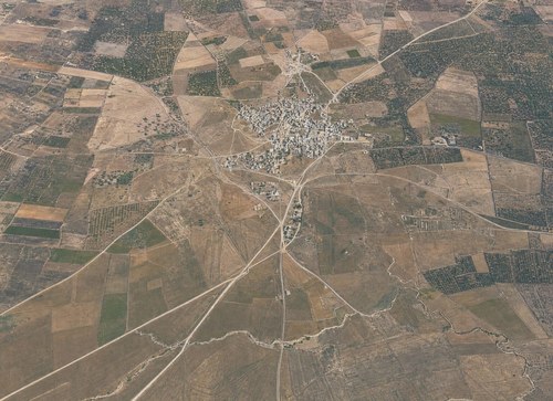 Archive record 184h: A city in the coastal plain (er-Ramle). View toward the southeast.