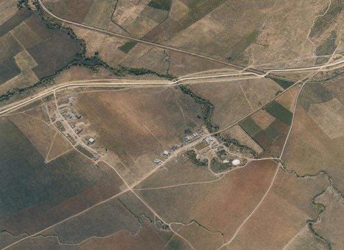 Archive record 193c: Southeast of er-Ramle, er-Ramle-Latrun road, military camp, British airfield, southern continuation of no. 192
