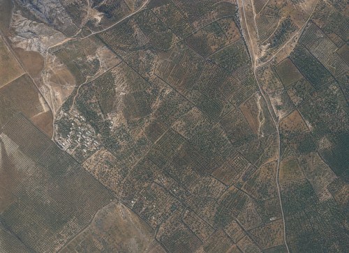 Archive record 200d: Southwest of er-Ramle, 3 km terrain with Dschoret er-Ramle, Tell Bakkisch and Tell el-Battich