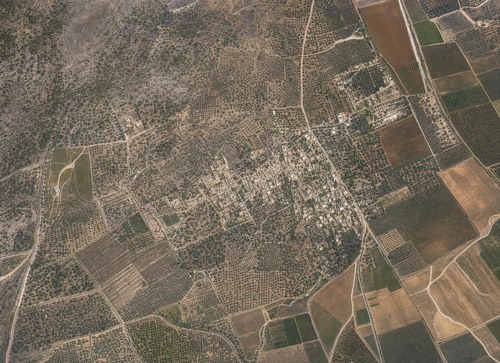Archive record 200e: Southwest of er-Ramle, 3 km terrain with Dschoret er-Ramle, Tell Bakkisch and Tell el-Battich