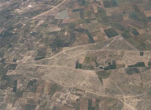 Archive record 204: West of er-Ramle (arrow reversed): overview of the terrain of Bir-Salem and Khirbet Abjar el-Lemun