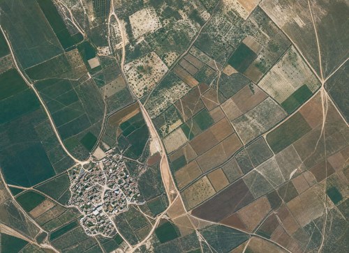 Archive record 27: village Kefr Saba with 1 km northeastern surroundings (vertical photograph)