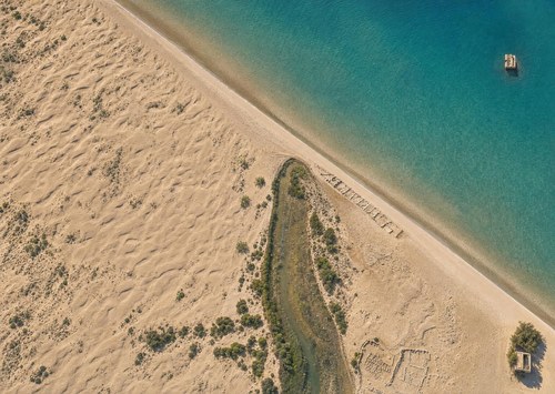 Archive record 359: mouth of the Wadi Sukrer with sand dunes north of and south of