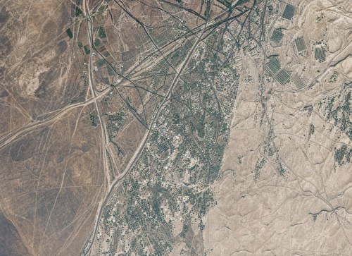 Archive record 361r: Southeast of Nebi Junis, Windungen of the Nahr Sukrer