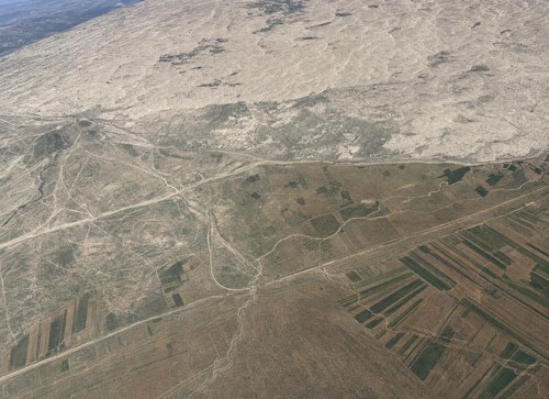 Archive record 370a: mouth area of the Nahr Sukrer and sand dunes north of and south of