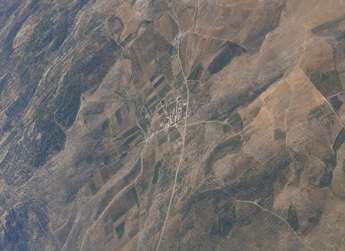 Archive record 379b: Katra and the Jewish colony Gedera, with wider eastern surroundings including Wadi Katra and Wadi Murabba