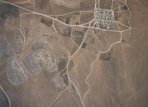 Archive record 379c: Katra and the Jewish colony Gedera, with wider eastern surroundings including Wadi Katra and Wadi Murabba