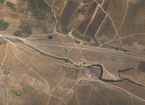 Archive record 396a: East of station Wadi es-Sarar with Jewish colony Chulda
