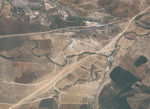 Archive record 396o: East of station Wadi es-Sarar with Jewish colony Chulda