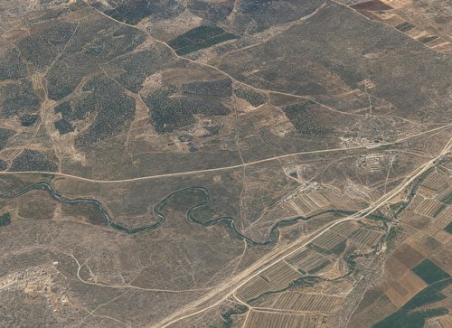 Archive record 396q: East of station Wadi es-Sarar with Jewish colony Chulda