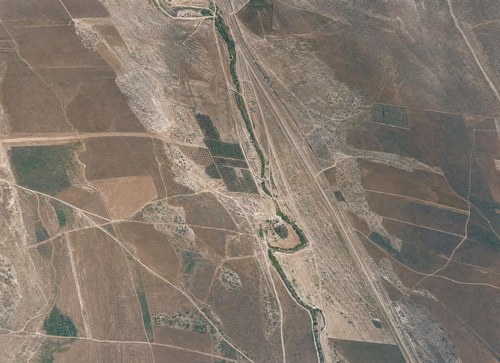 Archive record 396s: East of station Wadi es-Sarar with Jewish colony Chulda