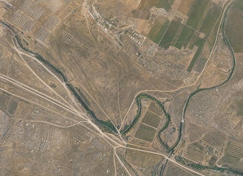Archive record 396u: East of station Wadi es-Sarar with Jewish colony Chulda